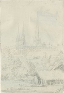 Cathédrale de Lichfield - Vue Sud-Ouest - Henry Curzon Allport