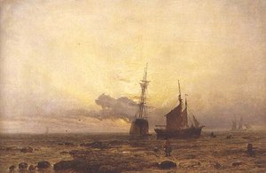 Scène côtière, soir - Henry Dawson