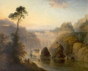 Sur le Tibre, Italie - Henry Dawson