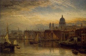 Saint Paul depuis la Tamise, 1877 - Henry Dawson