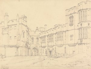 Galerie de la reine Elizabeth et porte du Prince Noir, Windsor - Henry Edridge