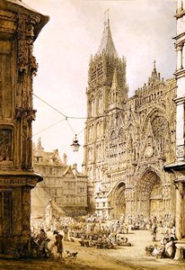 Cathédrale de Rouen, façade ouest - Henry Edridge
