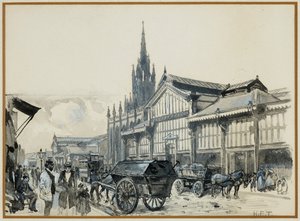 Marché de Campfield et église Saint-Matthieu