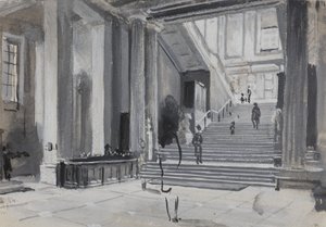 Vue intérieure du British Museum montrant l