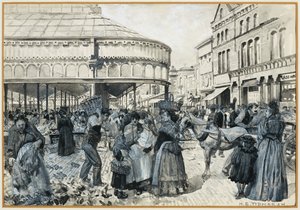 Marché de Smithfield depuis Oak Street - Henry Edward Tidmarsh