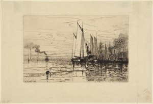 Bateaux dans le port - Henry Farrer