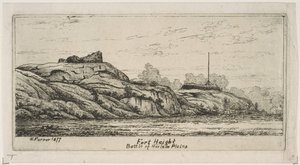Fort Haight Bataille des Plaines de Harlem des Scènes du Vieux New York, 1877