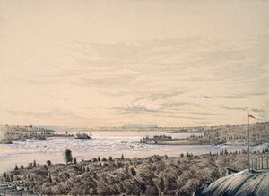 Sault de Ste. Marie entre les lacs Huron et Supérieur, 1842 - Henry Francis Ainslie