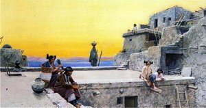 La cour de Moki Indians, 1908