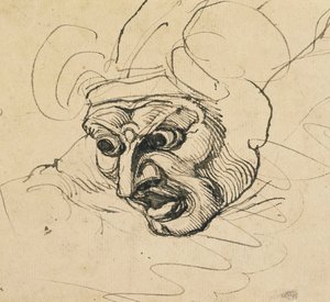 Une tête menaçante - Johann Heinrich Füssli