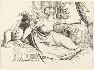 Une Femme Assise près de la Fenêtre - Johann Heinrich Füssli