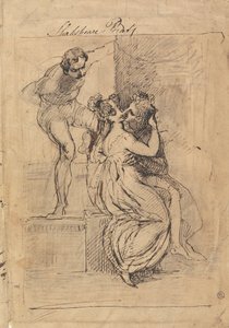 Figure penchée sur les escaliers - Johann Heinrich Füssli