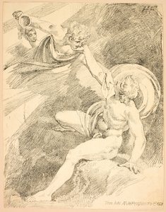 Ganymède céleste, planche XV de la deuxième édition de Specimens of Polyautography - Johann Heinrich Füssli