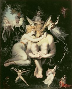 Titania se réveille, entourée de fées attentives, s