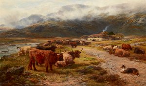 Repos du troupeau des Highlands, Argyllshire - Henry Garland