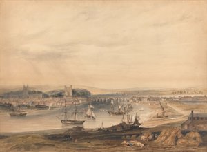 Vue de Rochester, la ville et le port - Henry Gastineau