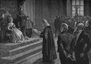 Pairs et Communes présentant une adresse patriotique à la reine à la veille de la guerre de Crimée, 1891 - Henry Gillard Glindoni