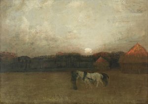 Le champ de chaume, vers 1909 (huile sur toile) - Henry Golden Dearth