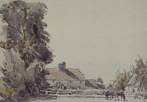 Ferme et arbres