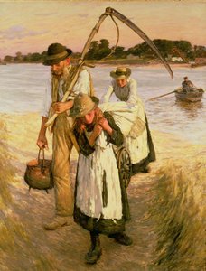 Travailleurs agricoles itinérants (Famille) - Henry Herbert La Thangue