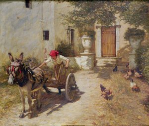 Scène de cour de ferme, 1905 - Henry Herbert La Thangue