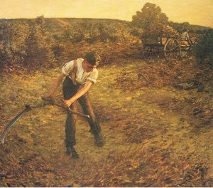 Fauchage de fougères - Henry Herbert La Thangue
