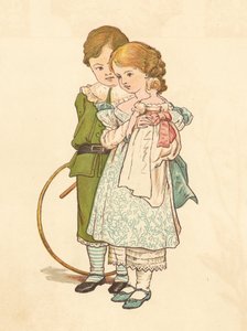 Gens en cour (lithographie en couleur) - Henry Hetherington Emmerson