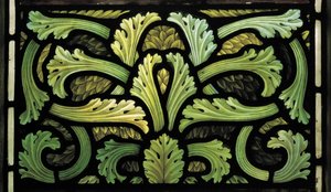 Motif de feuillage, fenêtre des Anges du Jugement