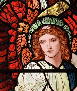Grasmere, St Oswald, James Powell & Sons, Henry Holiday, Anges ministériels (détail), 1893 - Henry Holiday