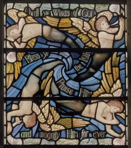 Ô vous vents de Dieu, détail de la fenêtre Benedicite - Henry Holiday