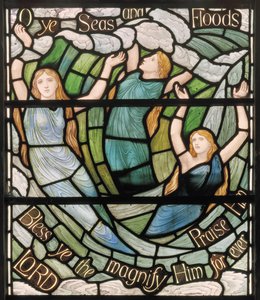 Ô vous mers et flots, détail de la fenêtre Benedicite - Henry Holiday