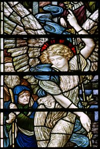 Romsey Abbey, James Powell & Sons, Henry Holiday, La piscine de Bethesda (détail), Ange - Henry Holiday