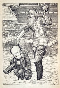 Soutenant chaque homme au sommet de la marée, de La Chasse au Snark, une Agonie en Huit Crises, par Lewis Carroll, pub. 1876 - Henry Holiday