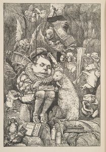 Le Castor apporta du papier, un portfolio et des plumes