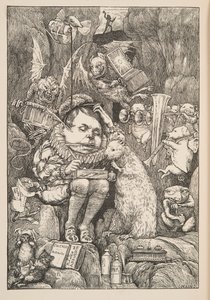 Le castor apporta du papier, un portfolio et des stylos, pub. 1876 - Henry Holiday