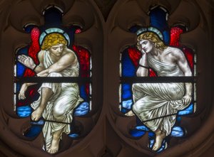 Westminster, St Margaret, James Powell & Sons, Henry Holiday, Anges en tracé, 1883 - Henry Holiday