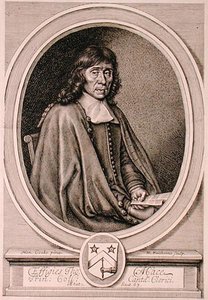 Portrait de Thomas Mace (1612-1706) gravé par William Faithorne (1656-c.1701) - Henry I (after) Cooke