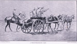 Un chariot télégraphique de campagne, d