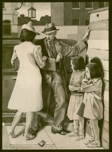 Une altercation, vers 1935 - Henry J. Hunt