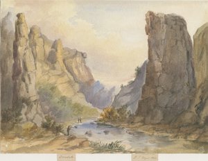 Dovedale - paysage : peinture à l
