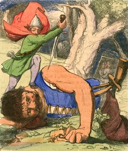 Jack tue un géant avec son épée de netteté