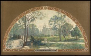 Esquisse pour le grand escalier de la mairie de Neuilly-sur-Seine : Le château de Saint-James, entre 1908 et 1912 - Henry Jean Louis Boureau