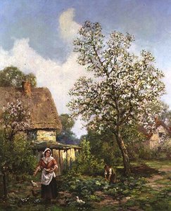 Nourrir les poules