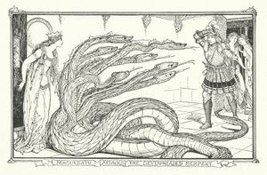 Bensurdatu attaque le serpent à sept têtes - Henry Justice Ford