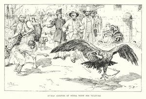 Dumas arrive à Stora avec ses vautours (gravure) - Henry Justice Ford