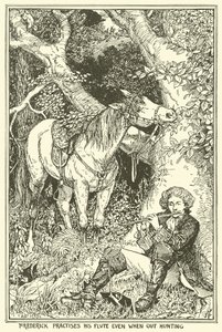 Frédéric pratique sa flûte même en chassant - Henry Justice Ford