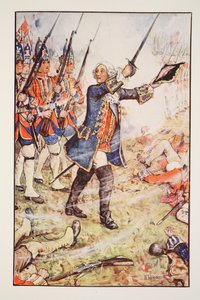 George II à Dettingen, 1743, illustration de 