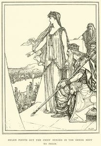 Hélène montre les principaux héros de l