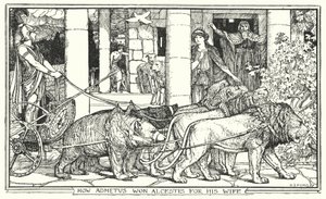 Comment Admète a gagné Alceste pour épouse (lithographie)