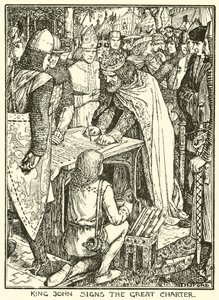 Magna Carta. Le roi Jean signe la Grande Charte - Henry Justice Ford